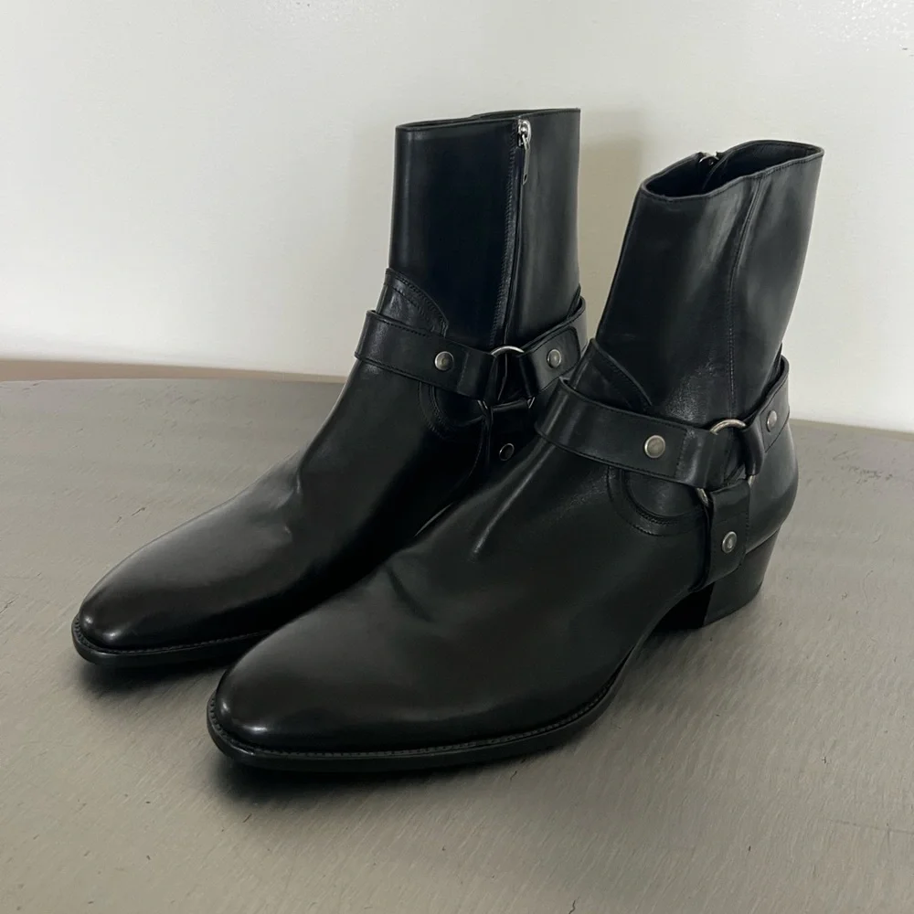 Saint Laurent | Shoes | Saint Laurent Wyatt Buckled Leather Boots
